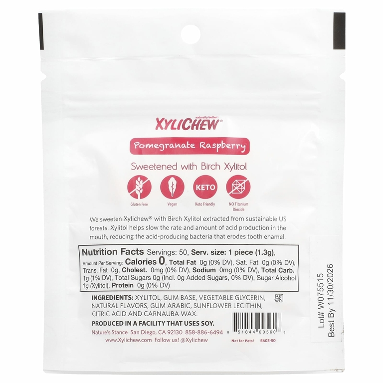 XyliDENT, Xylichew®, гранат и малина, 50 шт., 65 г (2,29 унции)