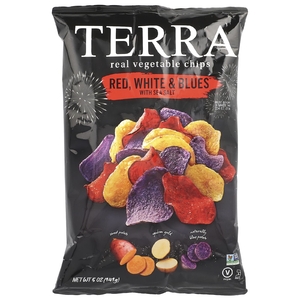 Terra, Настоящие овощные чипсы, красные, белые и голубые с морской солью, 141 г (5 унций)