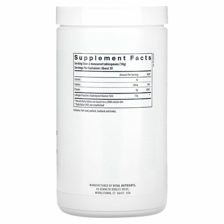 Vital Nutrients, морской коллаген дикого улова, тип 1 и 3, 300 г (10,58 унции)