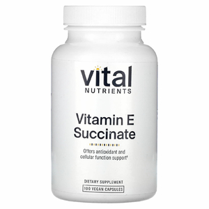 Vital Nutrients, сукцинат витамина E, 100 веганских капсул (Товар снят с продажи) 