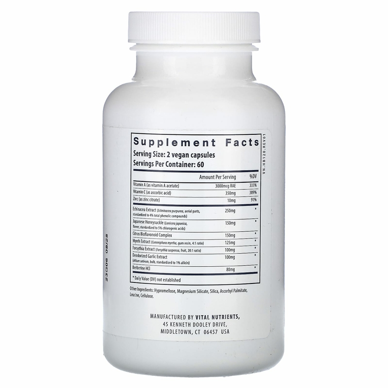 Vital Nutrients, Herbal Biotic, биотик, 120 веганских капсул