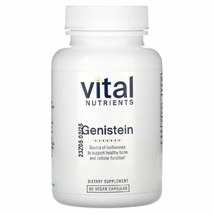 Vital Nutrients, Генистеин, 250 мг, 60 веганских капсул (125 мг в каждой капсуле)