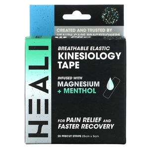 Heali Medical Corp, дышащее эластичное кинезиологическое тейпирование, Splatter, 20 предварительно нарезанных полосок