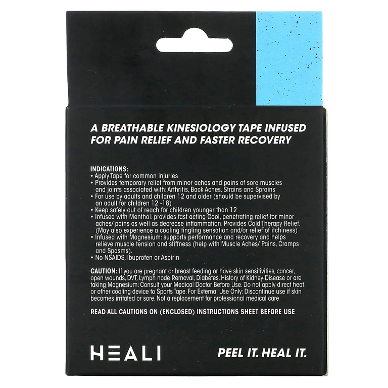 Heali Medical Corp, дышащее эластичное кинезиологическое тейпирование, вдохновение для тела, 20 предварительно нарезанных полосок