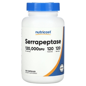 Nutricost, серрапептаза, 60 мг (120 000 SPU), 120 капсул