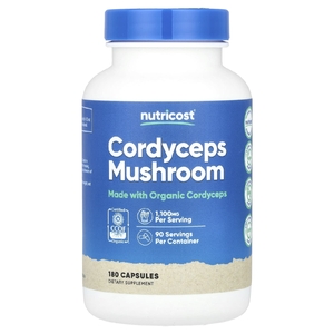Nutricost, Гриб кордицепс, 180 капсул (550 мг в 1 капсуле)