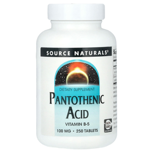 Source Naturals, пантотеновая кислота, 250 таблеток