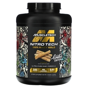 MuscleTech, Nitro Tech, 100% Whey Gold, ограниченная серия, чуррос, 2,32 кг (5,10 фунта) (Товар снят с продажи) 