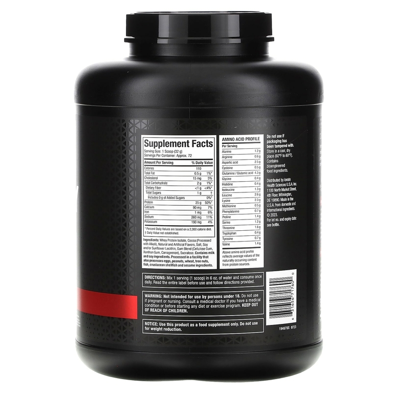 MuscleTech, IsoWhey, 100% изолят сывороточного протеина, со вкусом шоколада, 2,27 кг (5,01 фунта)
