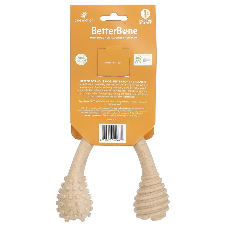 BetterBone, Tough Chew Bone, большая, говядина, 1 шт. (Товар снят с продажи) 