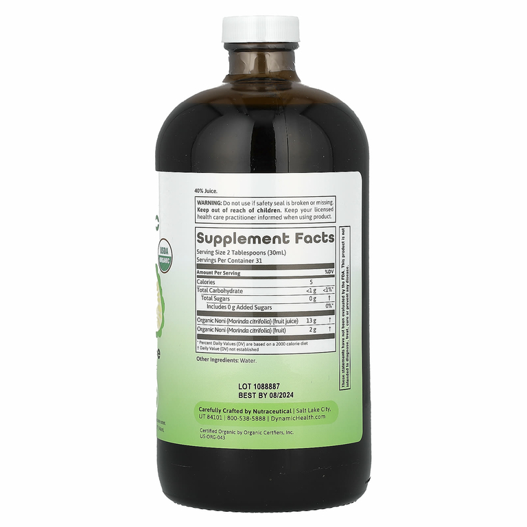 Dynamic Health, Сок нони, стакан, 946 мл (32 жидк. Унции)
