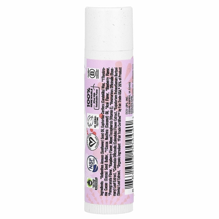 Eco Lips, Bee Free, веганский бальзам для губ, суперфрукт, 4,25 г (0,15 унции) (Товар снят с продажи) 