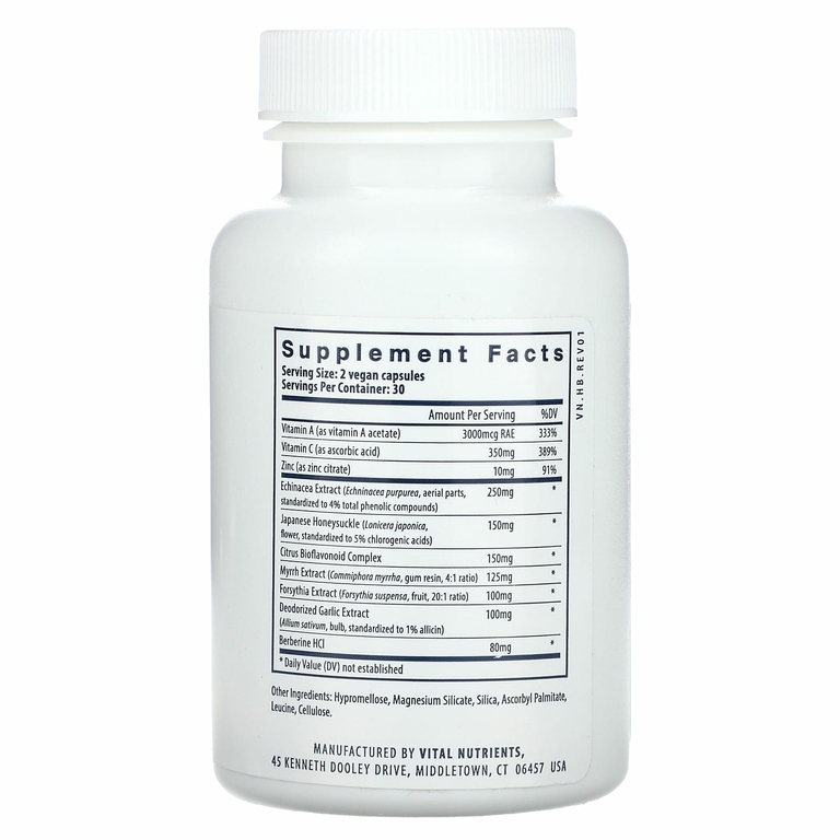 Vital Nutrients, Herbal Biotic, биотик, 60 веганских капсул