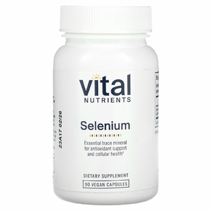 Vital Nutrients, Селен, 90 веганских капсул (200 мкг в каждой капсуле)