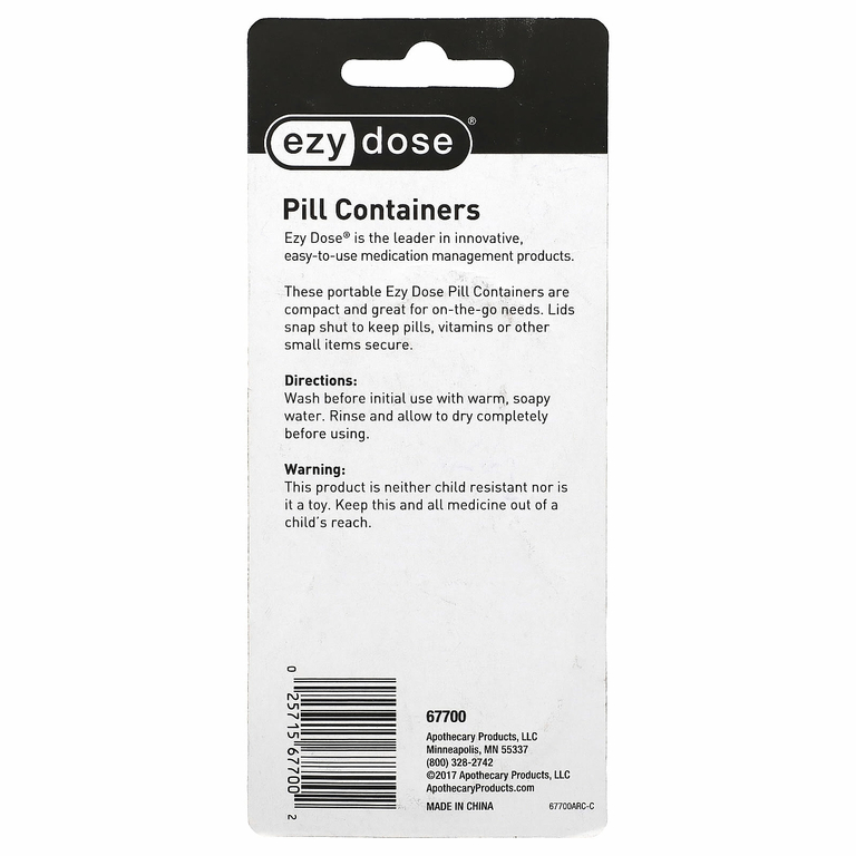Ezy Dose, контейнеры для таблеток, 2 шт.
