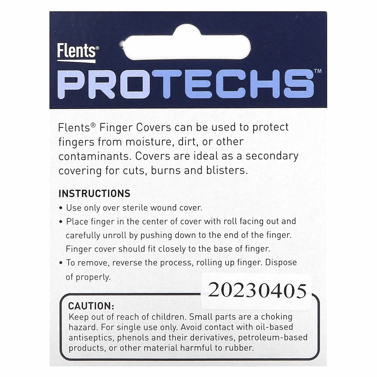 Flents, Protechs, перчатки для пальцев, S, M, L, XL, 12 штук