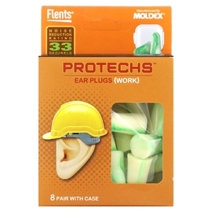 Flents, Protechs, беруши для работы, 8 пар в футляре