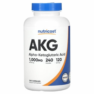 Nutricost, AKG (альфа-кетоглутаровая кислота), 240 капсул (500 мг на капсулу)