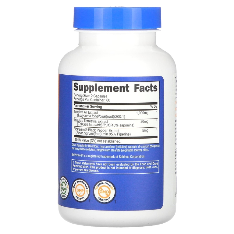 Nutricost, Тонгкат али, 120 капсул
