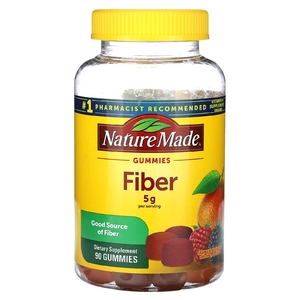Nature Made, Жевательные мармеладки с клетчаткой, апельсин и ягодное ассорти, 90 жевательных мармеладок (1,6 г в 1 жевательной мармеладке)