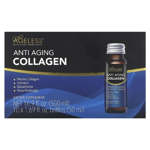 Ageless Foundation Laboratories, антивозрастной коллаген, 10 флаконов, по 50 мл (1,69 жидк. унции)
