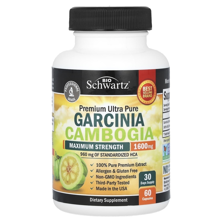 BioSchwartz, Garcina Cambogia, максимальная эффективность, 60 капсул (800 мг в 1 капсуле)