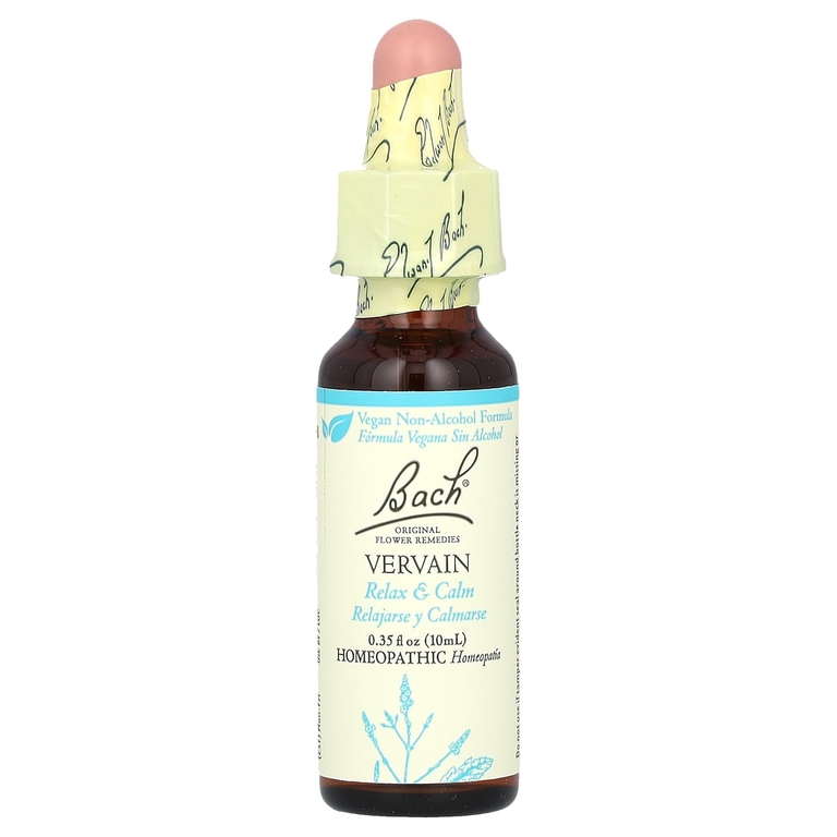 Bach, Original Flower Remedies, вербена, 10 мл (0,35 жидк. унции)