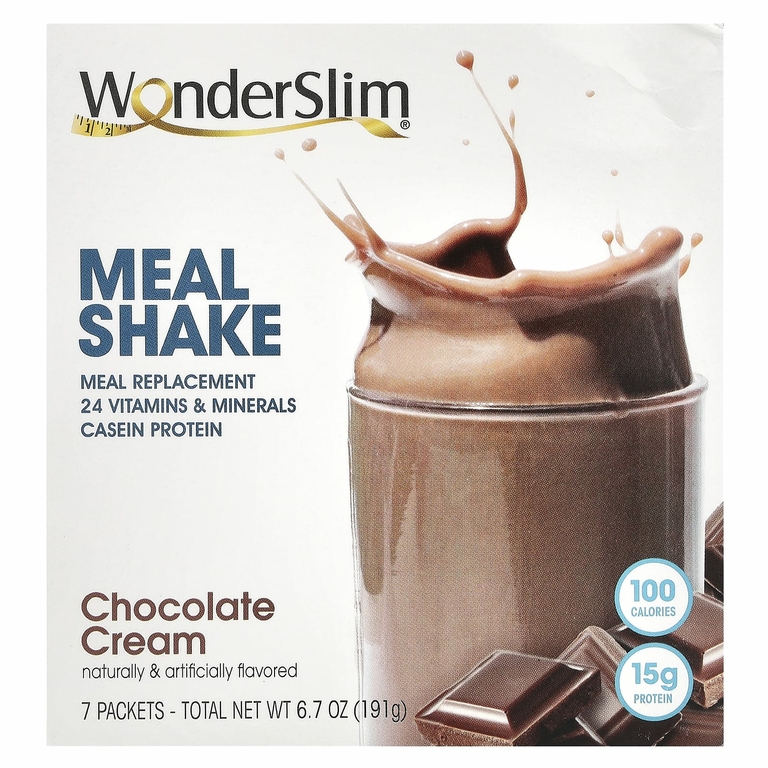 WonderSlim, коктейль, шоколадный крем, 7 пакетиков по 27 г (Товар снят с продажи) 