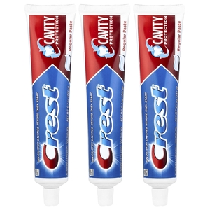Crest, Защита от кариеса, зубная паста против кариеса с фтором, обычная паста, 3 тюбика по 161 г (5,7 унции)
