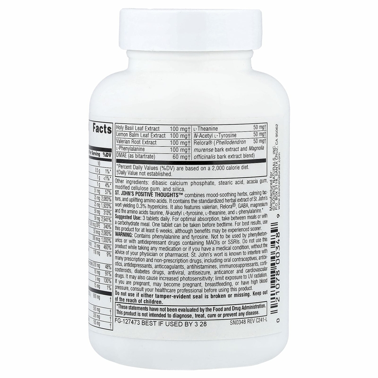 Source Naturals, St. John's Positive Thoughts™, 45 таблеток
