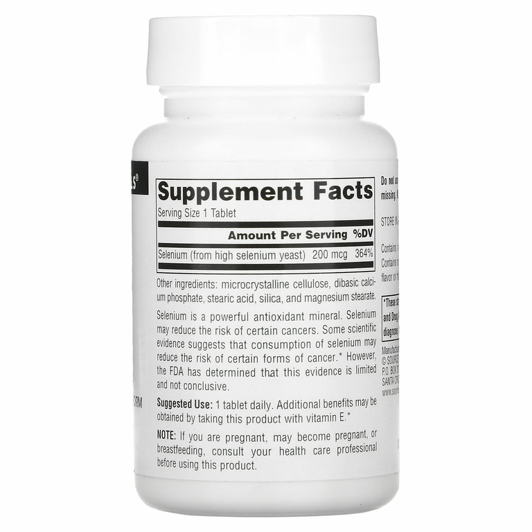 Source Naturals, Селениум, 200 мкг, 120 таблеток