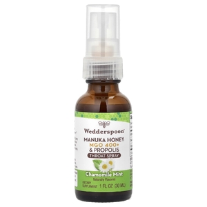 Wedderspoon, Manuka Honey, & Propolis, спрей для горла, ромашка и мята, MGO 400+, 30 мл (1 жидк. унц.)