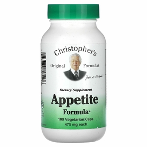 Christopher's Original Formulas, Формула для аппетита, 100 вегетарианских капсул