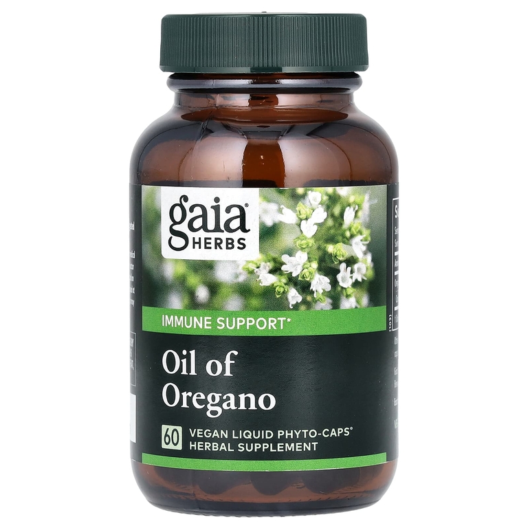 Gaia Herbs, Масло орегано, 60 веганских капсул с жидкостью Phyto-Caps