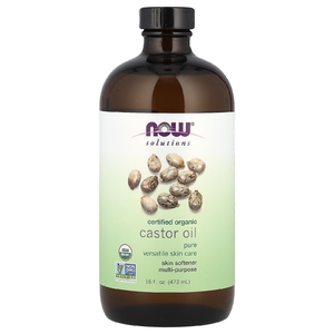 NOW Foods, Solutions, сертифицированное органическое касторовое масло, 473 мл (16 жидк. Унций)