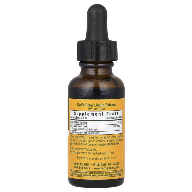 Herb Pharm, кошачий коготь, 30 мл (1 жидк. унция)