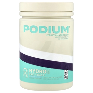 Podium Nutrition, Hydro & Salt 2025 + BCAA, жидкий вкус голубой малины, 408 г (14,39 унции)