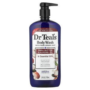 Dr. Teal's, гель для душа с чистой английской солью, маслом ши, миндальным маслом и эфирными маслами, 710 мл (24 жидк. унции)