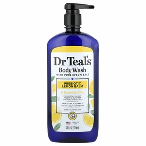 Dr. Teal's, гель для душа с чистой английской солью, пребиотиком, мелиссой и эфирными маслами, 710 мл (24 жидк. унции)