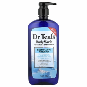 Dr. Teal's, гель для душа с чистой английской солью, восстанавливающие минералы, 710 мл (24 жидк. унции)