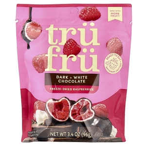 Tru Fru, сублимированная малина, темный и белый шоколад, 96 г (3,4 унции)