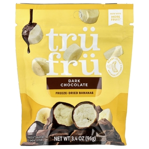 Tru Fru, сублимированные бананы, темный шоколад, 96 г (3,4 унции)