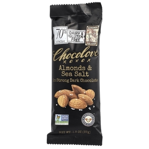 Chocolove, миндаль и морская соль в горьком темном шоколаде, 70% какао, 37 г (1,3 унции)
