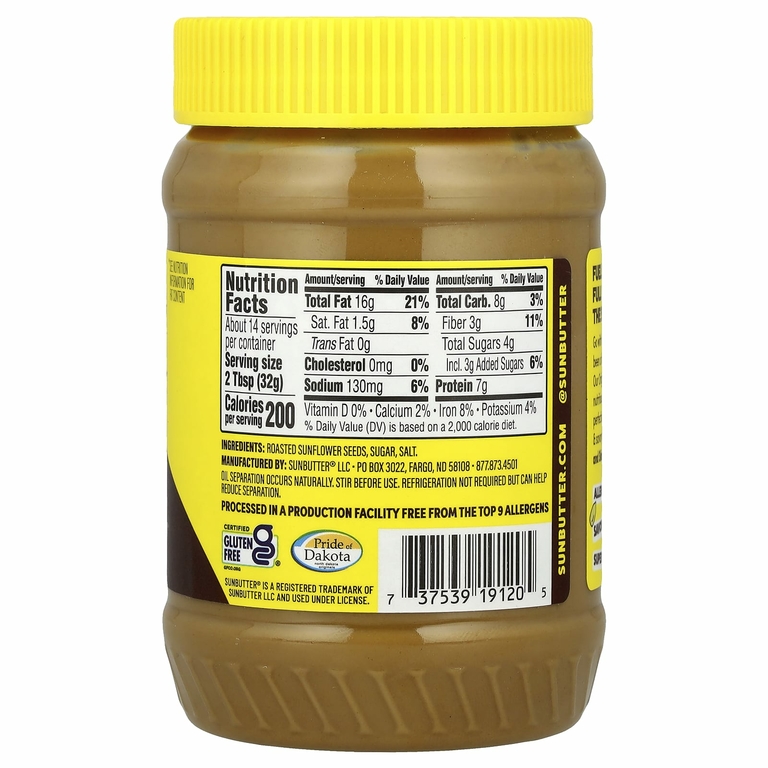 SunButter, Подсолнечное масло, оригинальное, 454 г (16 унций)