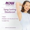 NOW Foods, Solutions, дезодорант-карандаш длительного действия, освежающая лаванда, 62 г (2,2 унции)