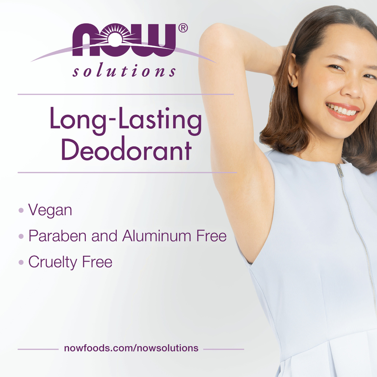 NOW Foods, Solutions, дезодорант-карандаш длительного действия, освежающая лаванда, 62 г (2,2 унции)