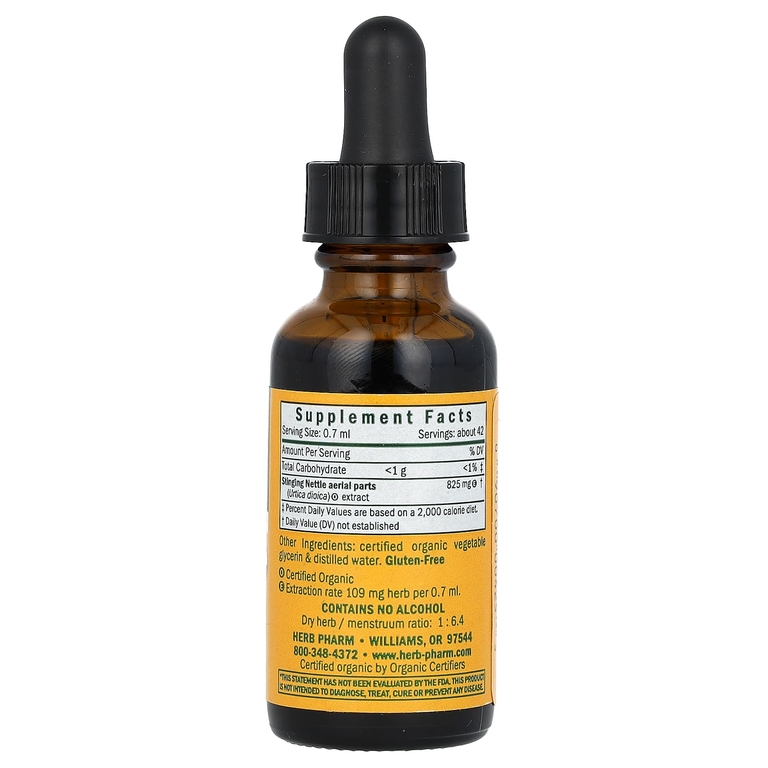 Herb Pharm, крапива двудомная, без спирта, 30 мл (1 жидк. унция)
