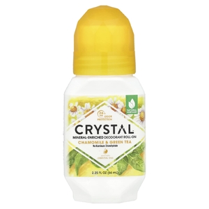 CRYSTAL, шариковый дезодорант, обогащенный минералами, ромашка и зеленый чай, 66 мл (2,25 жидк. унции)