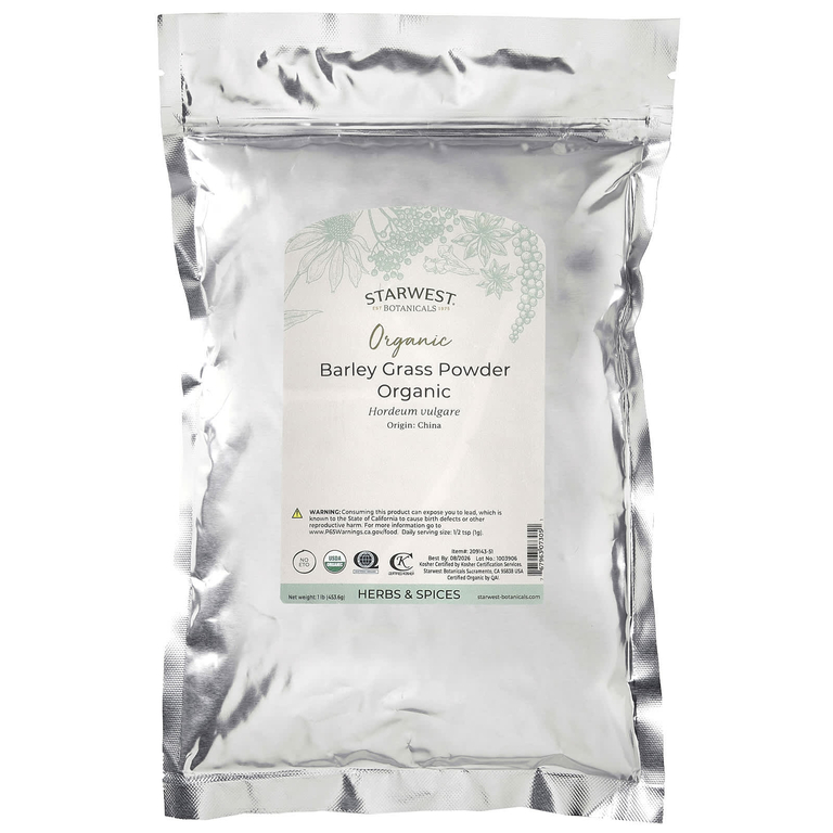 Starwest Botanicals, Порошок из ячменя, органический, 453,6 г (1 фунт)