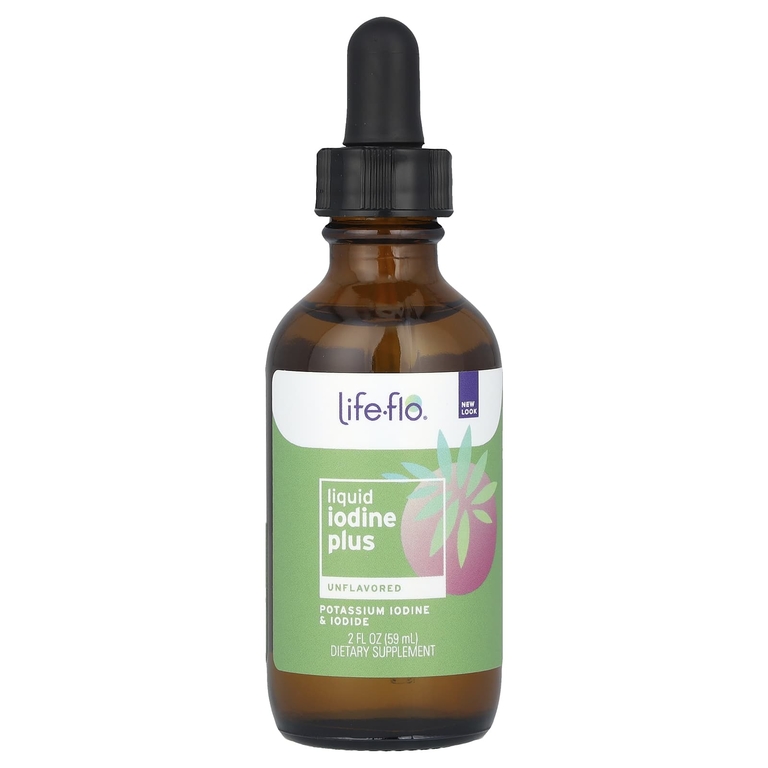Life-flo, жидкий йод плюс, с йодидом калия и йодом, с нейтральным вкусом, 59 мл